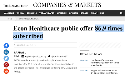 Did you invest in Econ Healthcare's IPO?