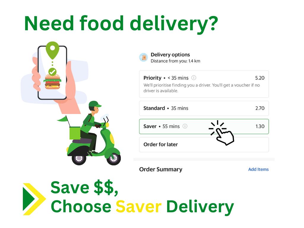 Get cheaper delivery fees and premium delivery for GrabFood